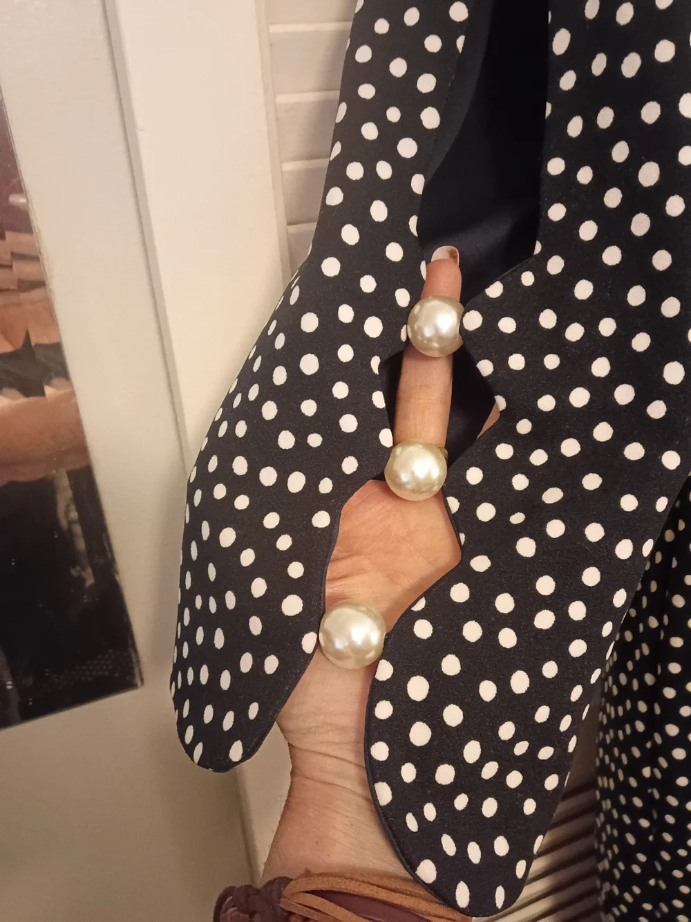 Shelby & Palmer Black Dress with White Polka Dots